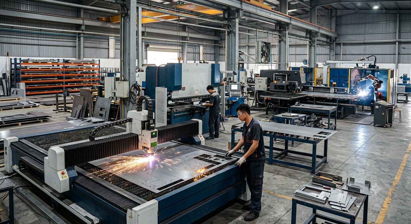 Năng lực công nghệ và hệ thống máy móc gia công kim loại tấm